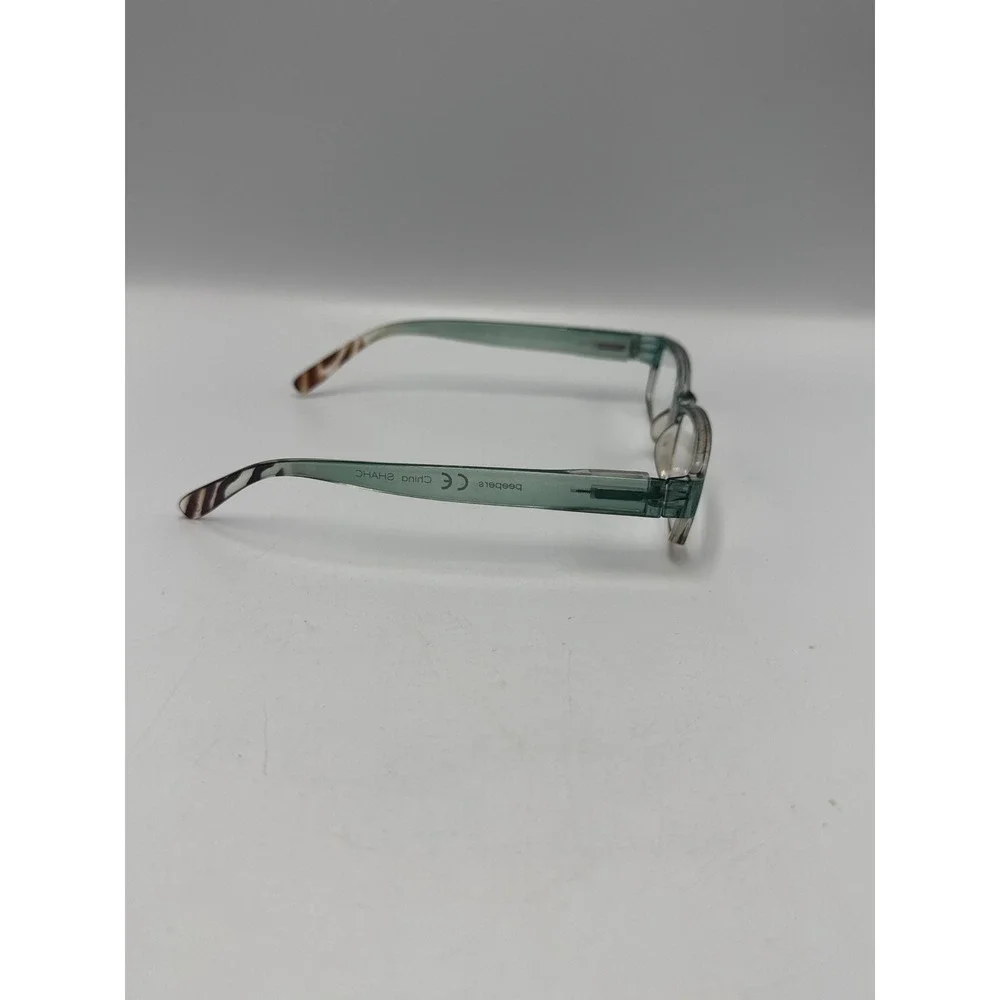 Peepers Sunny Side Up Green Tortoise Rectangular Reading Glasses Frames +2.00
